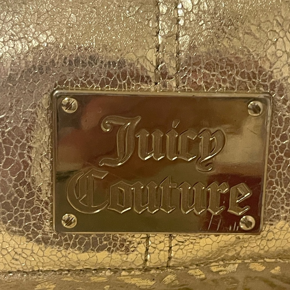 Juicy Couture Shimmery Gold Tote with Front Pocket - Picture 2 of 8